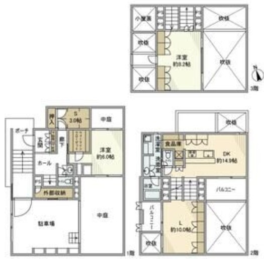 園山町2丁目戸建の間取り写真