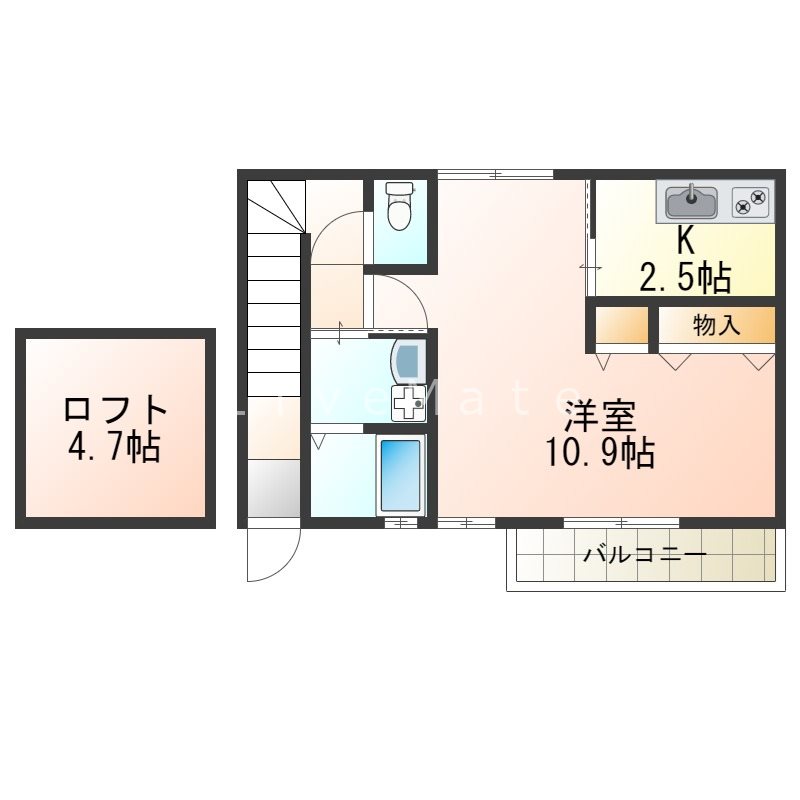 リブフラット塩屋の間取り写真