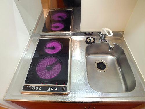 キッチン　2口電気コンロ