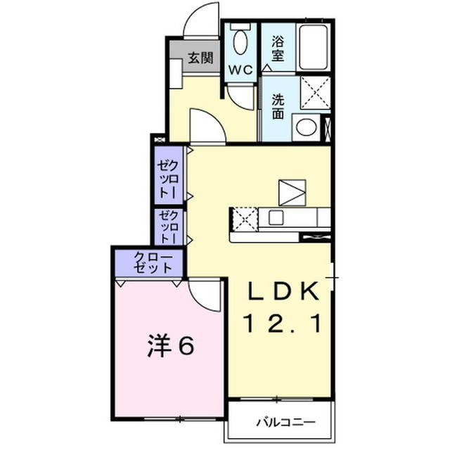 上田市五加のアパートの間取り