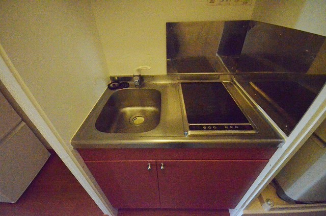 キッチン　写真は別号室のものです。