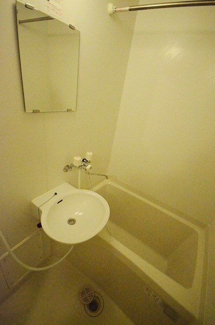 洗面設備　写真は別号室のものです。