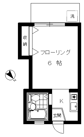 東京都渋谷区恵比寿２（アパート）の賃貸物件の間取り