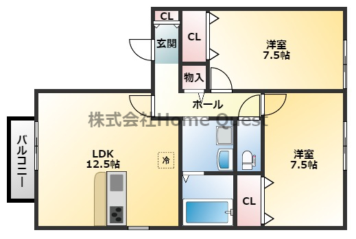 ヴィラージュD棟の間取り