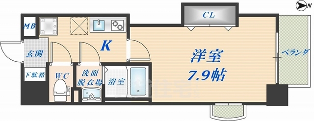 ラグゼ長田の間取り