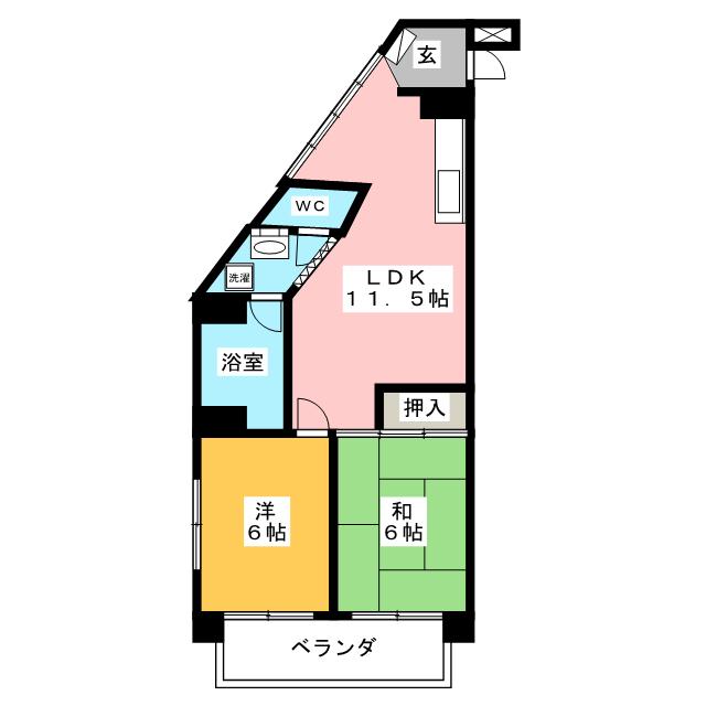 関屋ステーションハイツの間取り