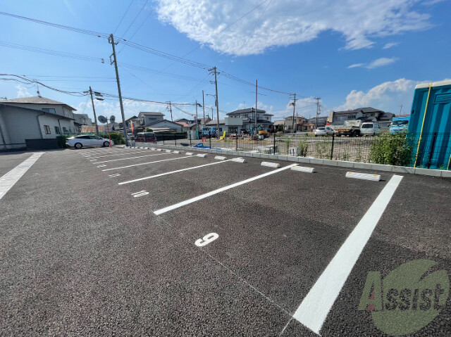 【岩沼市押分のアパートの駐車場】