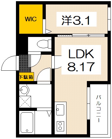 トラスティレジデンス地御前　西館の間取り