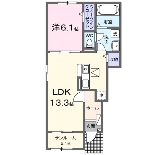 ベル　フロイデ　Iの間取り