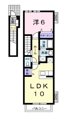 姫路市白浜町のアパートの間取り