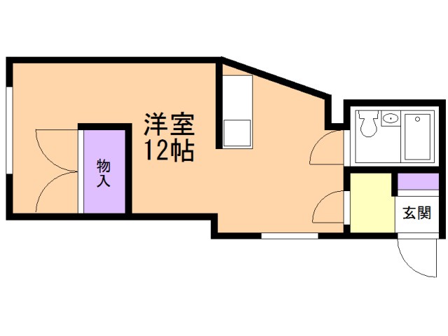 函館市大森町のマンションの間取り