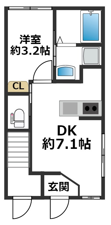 リアンデ腕塚「新長田」駅 徒歩10分の間取り