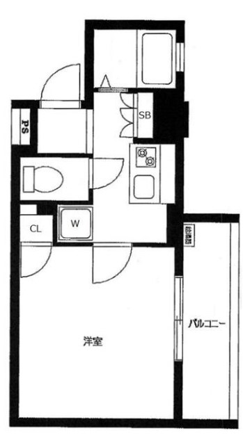 中央区日本橋箱崎町のマンションの間取り