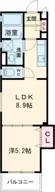 大東市諸福のアパートの間取り