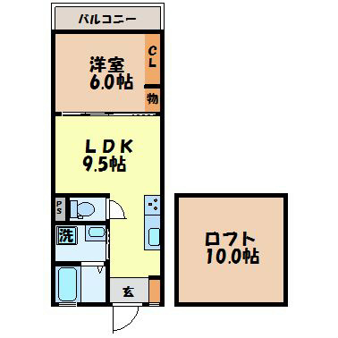 ハイツタカシマ町名（高来町）の間取り