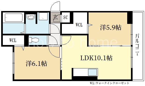 D-ROOM一乗寺の間取り