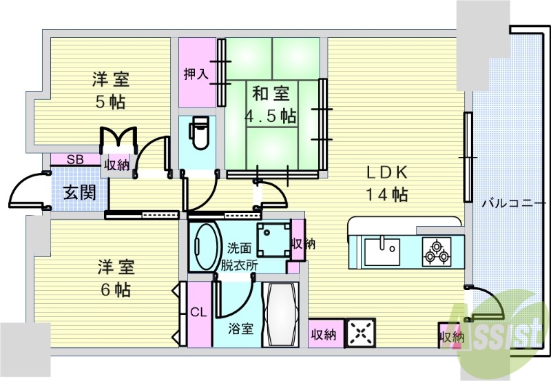 ブランズ池田栄町の間取り