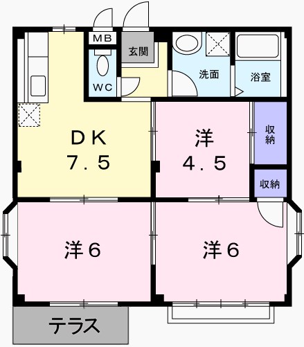 エルダー佐々木２の間取り