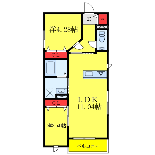 アーツ駒込の間取り