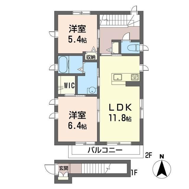 川口市前川のアパートの間取り