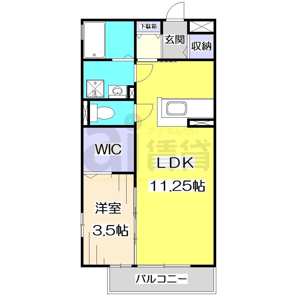 練馬区旭町のアパートの間取り