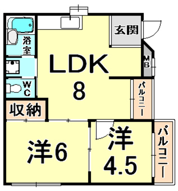 【尼崎市杭瀬南新町のマンションの間取り】