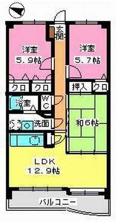 エンデバー武蔵の間取り