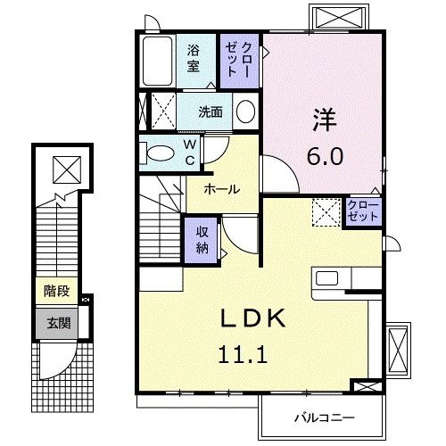 高崎市金古町のアパートの間取り