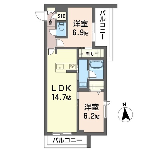 メゾン　ソレイユの間取り