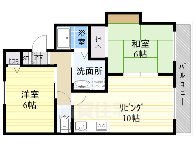 ヌーベルエトワール寺本1stの間取り