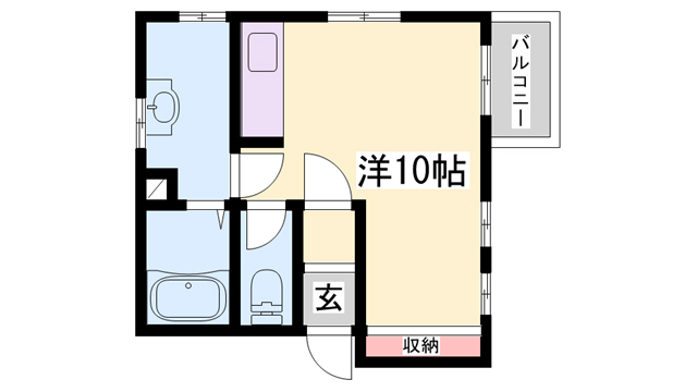 明石市茶園場町のマンションの間取り