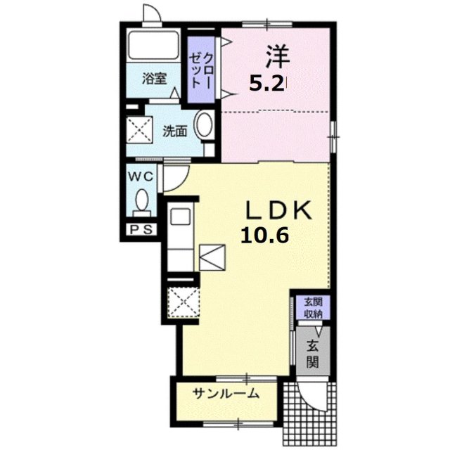 高砂市阿弥陀町阿弥陀のアパートの間取り