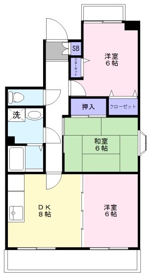 クレールさつきが丘の間取り