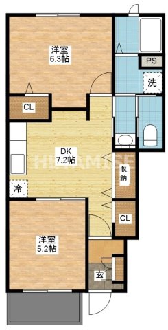 カルム・グラーツィエBの間取り