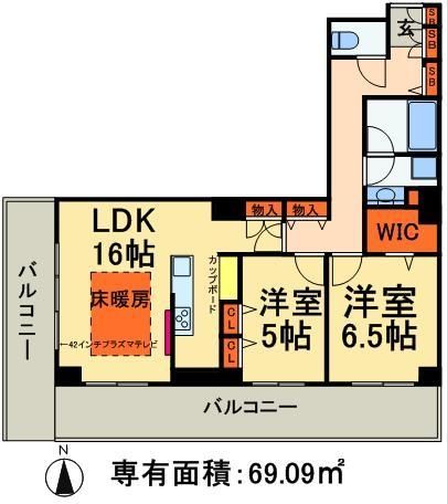 荒川区南千住のマンションの間取り