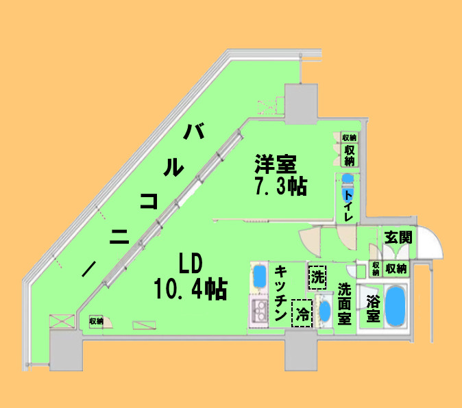 中野区東中野のマンションの間取り