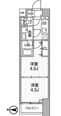 SYFORME西小山の間取り