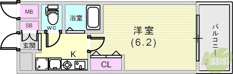 エステムコート神戸ハーバーランド前IIIコスタリティの間取り