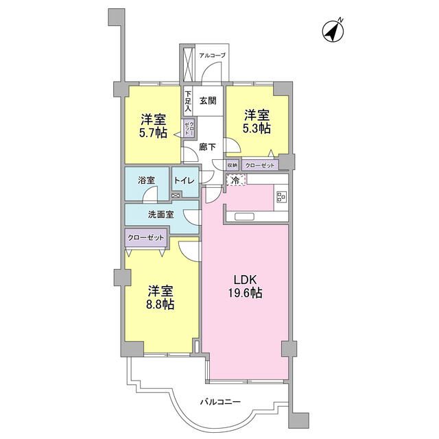 品川区大井のマンションの間取り