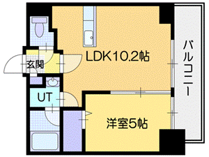 小樽市稲穂のマンションの間取り