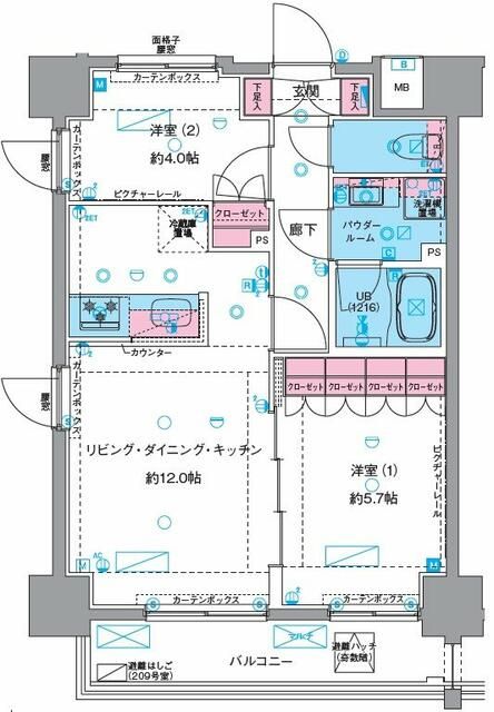 ジェノヴィア浅草VIスカイガーデンの間取り