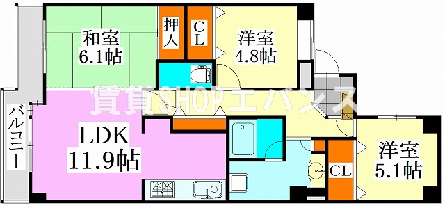 リリファ津田沼の間取り