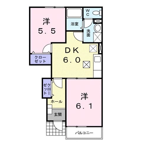 大津市和邇今宿のアパートの間取り