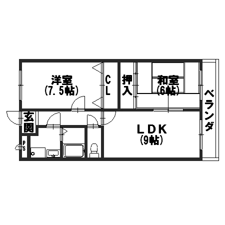 ピア・レジデンス羽束師の間取り