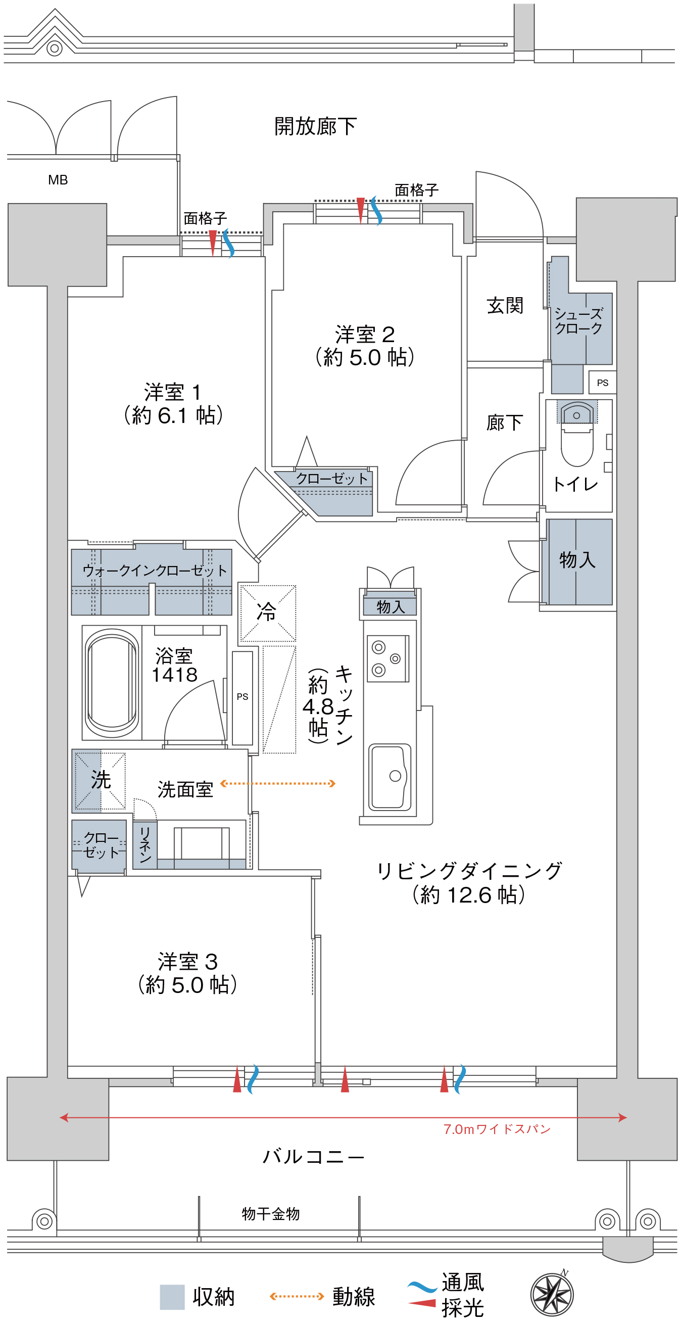 ポレスター北上レジデンスの間取り