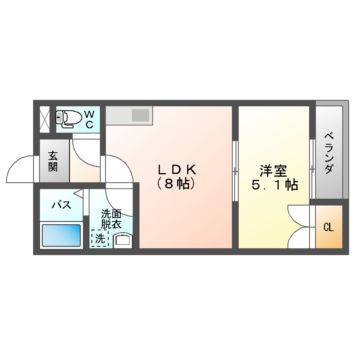 門真市新橋町のアパートの間取り