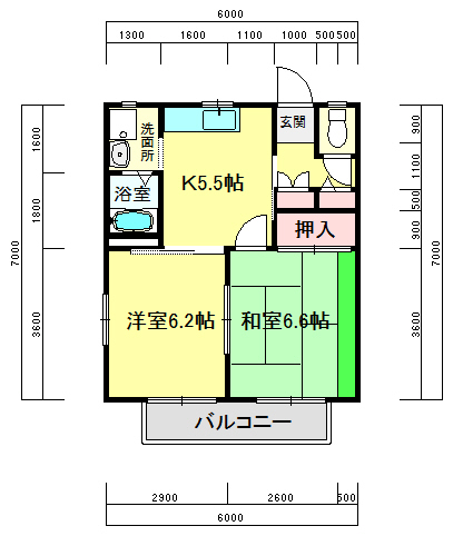 リバーサイドハウス　五番館の間取り