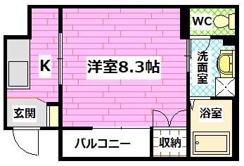 安芸郡坂町小屋浦のアパートの間取り