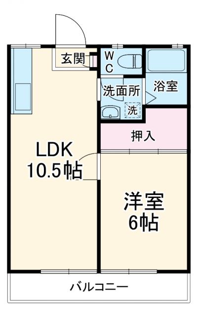 八千代市勝田台北のアパートの間取り