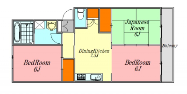 廿日市市城内のマンションの間取り